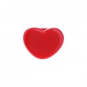 Bague coeur rouge