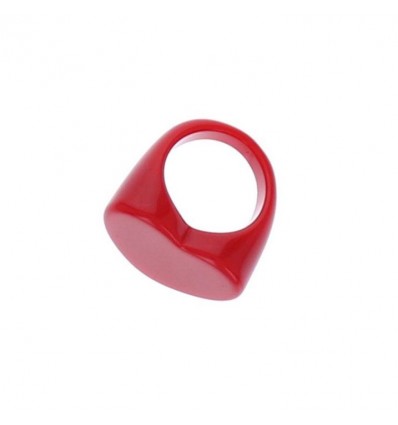 Bague coeur rouge