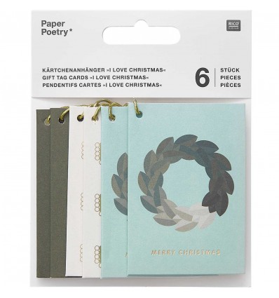 Etiquettes cadeaux I Love Christmas - Rico Design