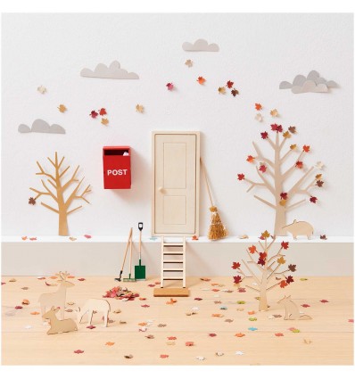 Kit "Le monde des lutins" objets miniatures en bois  - Rico Design