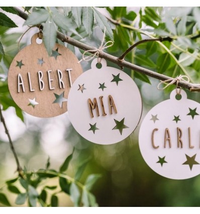 Boule personnalisée en bois brut - Vintiun