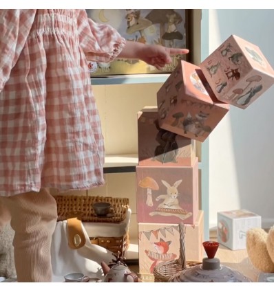 Set de 10 cubes à empiler animaux musiciens - Egmont Toys