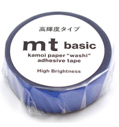 Masking tape uni métallisé bleu