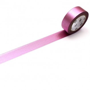 Masking tape uni métallisé rose