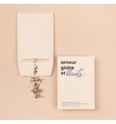 Graines à planter "Amour, gloire et bleuets" - La Fabrique à Sachets