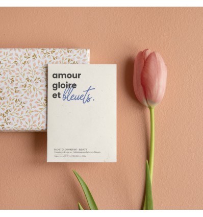 Graines à planter "Amour, gloire et bleuets" - La Fabrique à Sachets