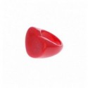 Bague coeur rouge