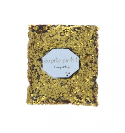 Confettis métallisés étoiles dorées