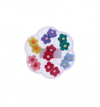 Boite de boucles d'oreilles fleurs