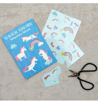 Tatouages temporaires licornes magiques - Rex