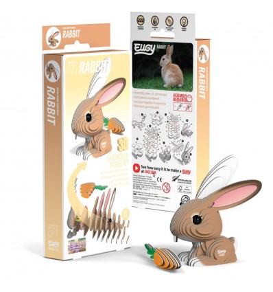 Eugy puzzle Lapin 3D en carton