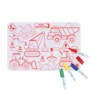 Mini set de table silicone Super Construction - Super Petit 2
