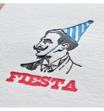 Carte Letterpress Fiesta - Pappus Editions
