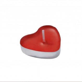 Bougie coeur rouge