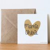 Carte Mamie chérie coeur doré - Les Petites Hirondelles