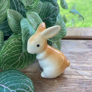 Lapin marron en céramique debout - Rico Design