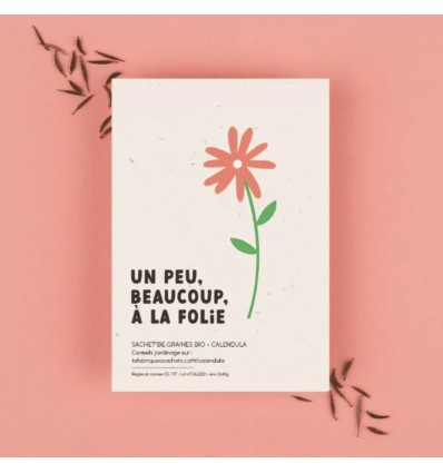 Graines à planter "Un peu, beaucoup, à la folie" - La Fabrique à Sachets