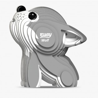 Eugy puzzle Loup 3D en carton 2