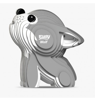 Eugy puzzle Loup 3D en carton