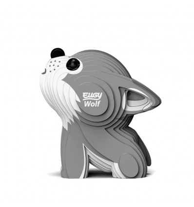 Eugy puzzle Loup 3D en carton