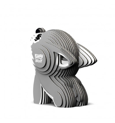 Eugy puzzle Loup 3D en carton