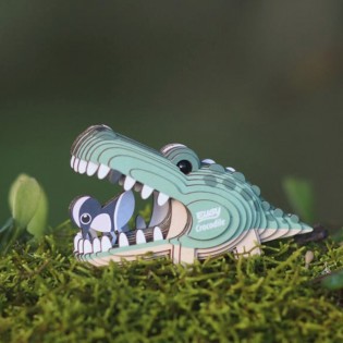 Eugy puzzle Crocodile 3D en carton 2
