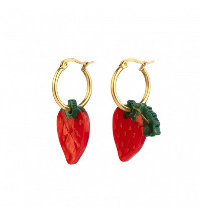 Boucles d'oreilles "Fraise" - Coucou Suzette