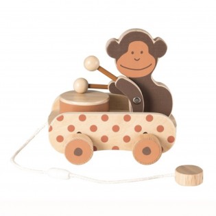 Jouet à tirer Paulo le singe - Egmont Toys 2