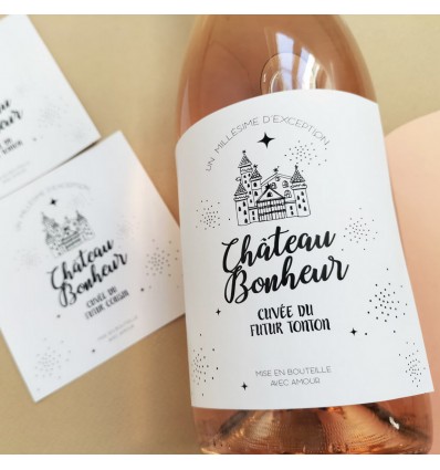 Etiquette annonce grossesse Tonton - Pamela Loops