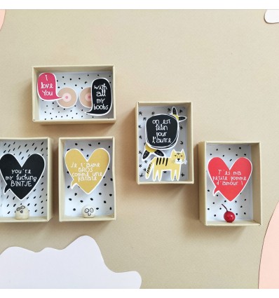 Boite à message "T'es ma petite pomme d'amour" - Pamela Loops