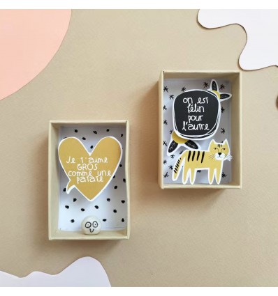 Boite à message "On est félin pour l'autre" - Pamela Loops