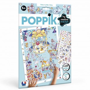 Poster créatif Fête 150 stickers - Poppik 2