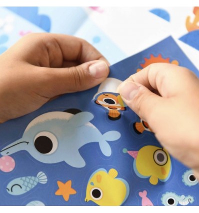 Poster créatif Océan 150 stickers - Poppik