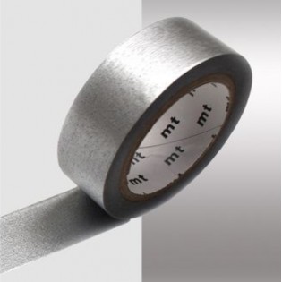 Masking tape uni métallisé argenté