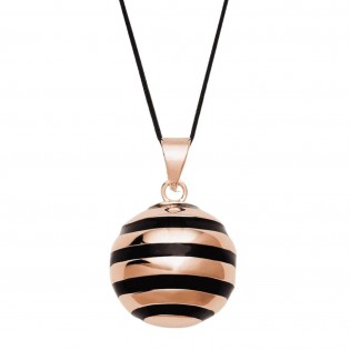 Bola de grossesse Breton noir et or rose - Cache Coeur