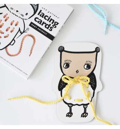 Cartes à lacer bébés animaux - Wee Gallery