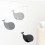 Mobile baleines heureuses gris Flensted