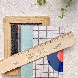 Règle en bois Merci Maître - Artyfetes
