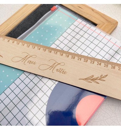 Règle en bois Merci Maître - Artyfetes