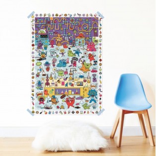 Poster créatif Labo en Folie 150 stickers - Poppik