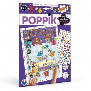 Poster créatif Labo en Folie 150 stickers - Poppik 2