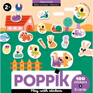 Mes 100 premiers stickers Bébés Animaux - Poppik 2