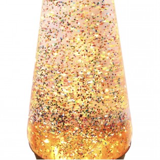 Lampe à lave paillettes dorées 2
