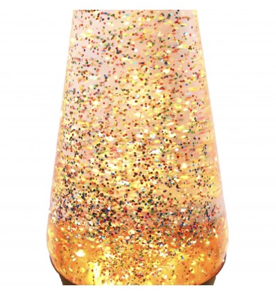 Lampe à lave paillettes dorées