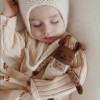 Doudou Lapin marron salopette blanche - Main Sauvage