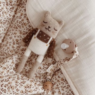 Doudou Chat salopette blanche - Main Sauvage 2