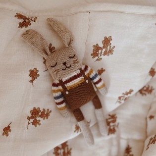 Doudou Lapin pull arc-en-ciel - Main Sauvage