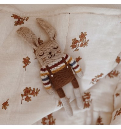 Doudou Lapin pull arc-en-ciel - Main Sauvage