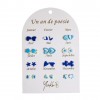 12 paires de boucles d'oreilles Bleues - Yuko B