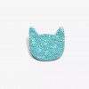 Pin's chat turquoise à paillette - Barnabé aime le café